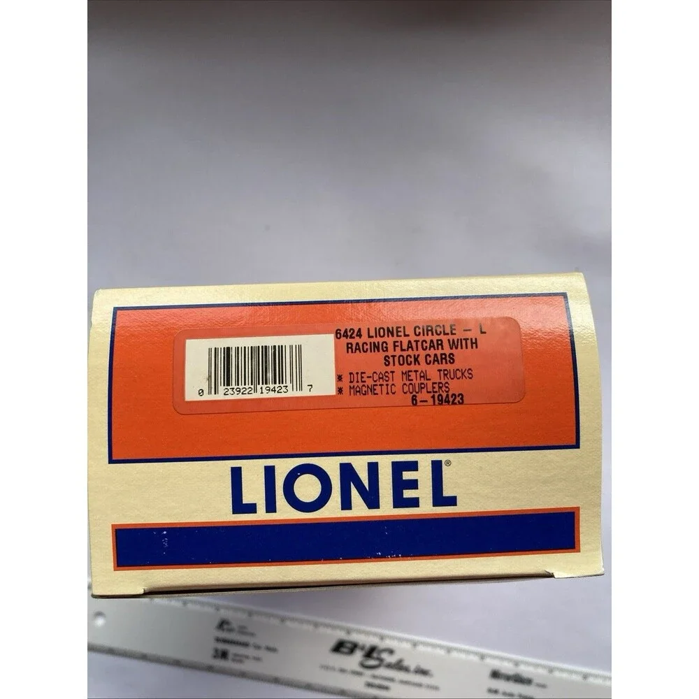 Lionel 6-19423 O Gauge Lionel Circle-L Racing Flatcar with Stock Car Load #6424